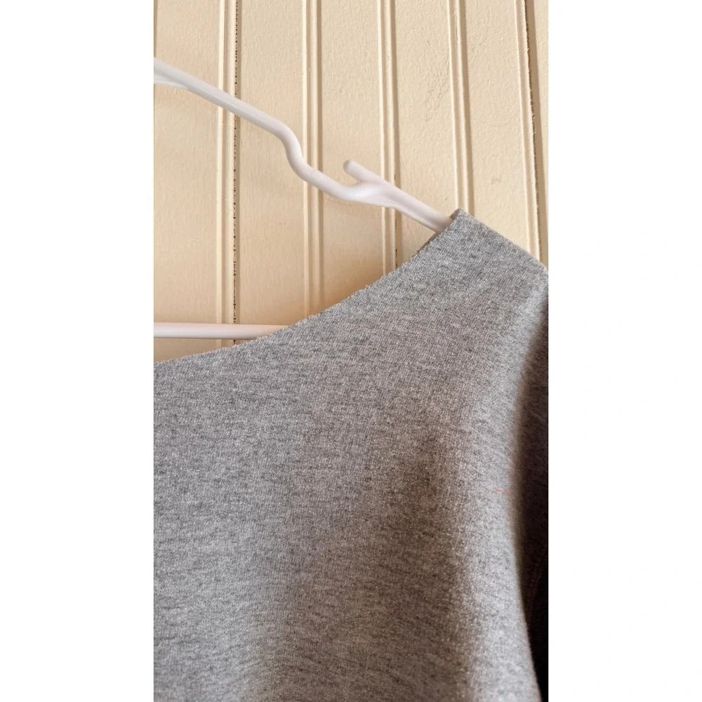 Walt Disney World Mickey Mouse 1971 Gray Cropped Raw Hem Sweatshirt Womens